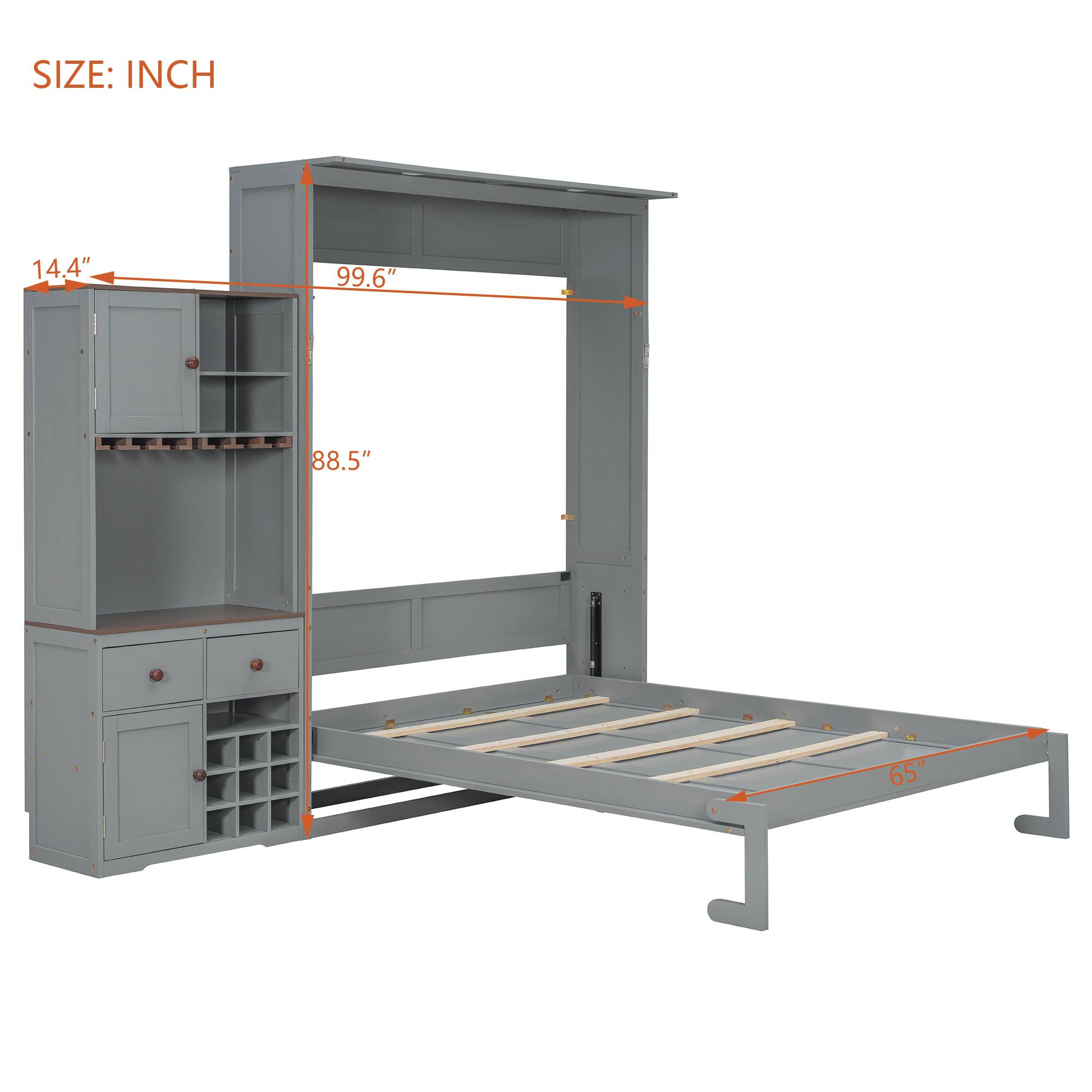 SIZE: INCH  
14.4" 99.6" 88.5" 65"