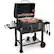 Front. Costway - Costway Barrel Charcoal Grill with 2 Folding Side Tables 24-Inch Outdoor Barbecue Grill - Black.