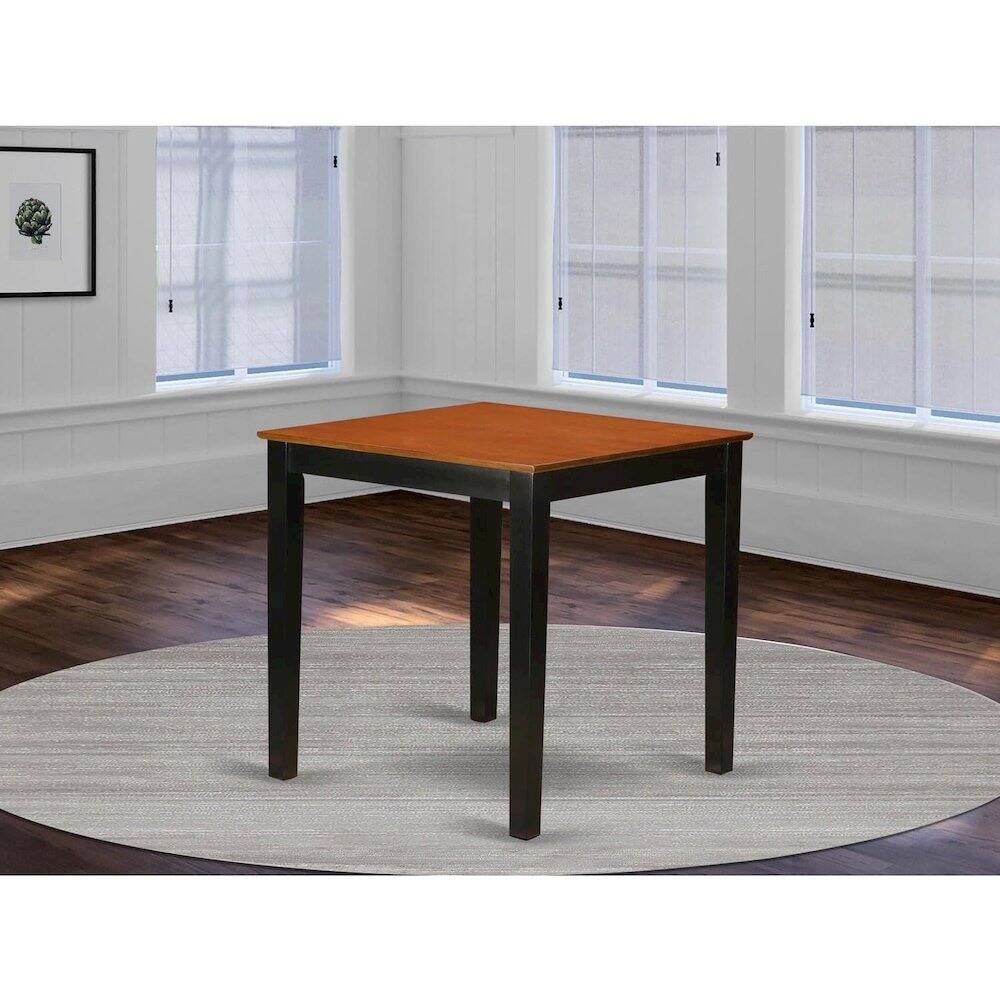 Angle. East West Furniture - 36-Square Counter Height Pub Set table in Black and Cherry Finish" - Black & Cherry.