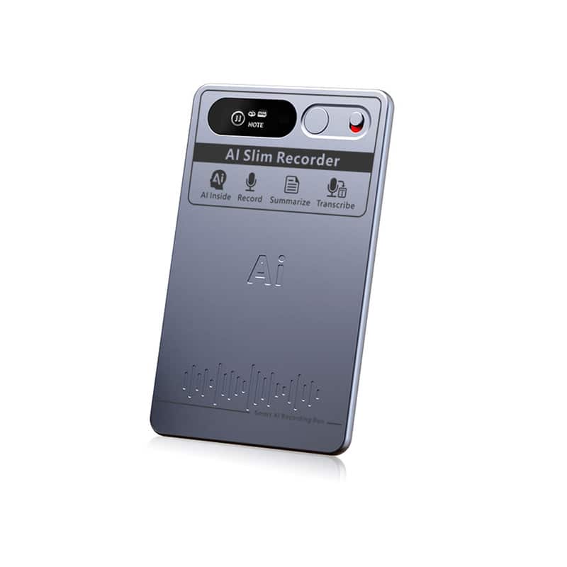 Skanty Furniture - AI Voice Recorder with App Control for Transcription & Summarization, 64GB Memory, Magnetic Case, Support 118 Languages