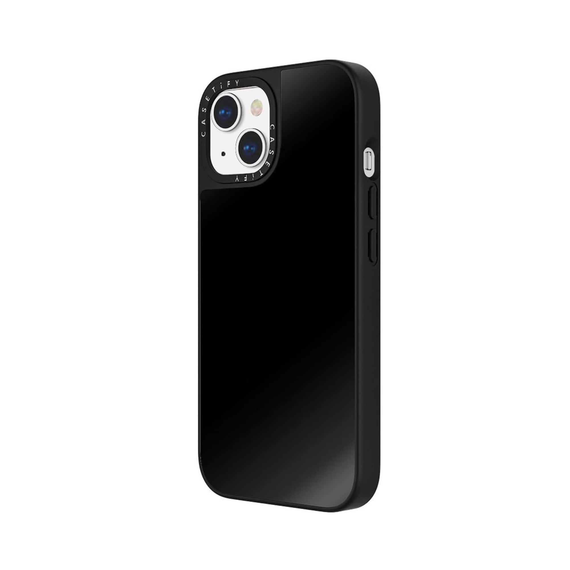 Alt View 1. CASETiFY - Mirror Case with MagSafe for Apple iPhone 15 - Black with Black Bumper.
