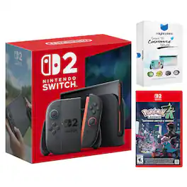 Switch 2 Video Game Console with Pokemon Legends: Z-A and MightySkins Code Bundle - Nintendo Switch 2