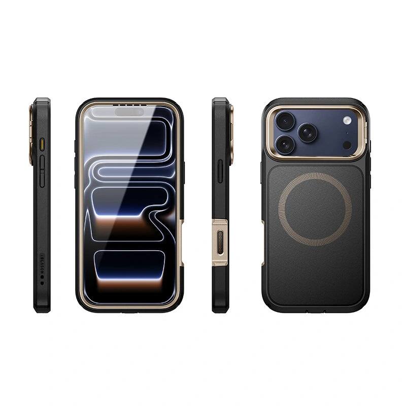 Back. i-Blason - i-Blason Ares Flip Case for iPhone 17 Pro – MagSafe, Kickstand, Screen Protector, Drop Protection - Desert.