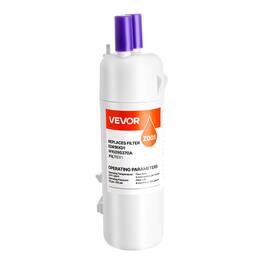 VEVOR - Refrigerator Water Filter Replacement, Carbon Block Filtration for Clear Drinking Water, Certified to Reduce Chlorine - White