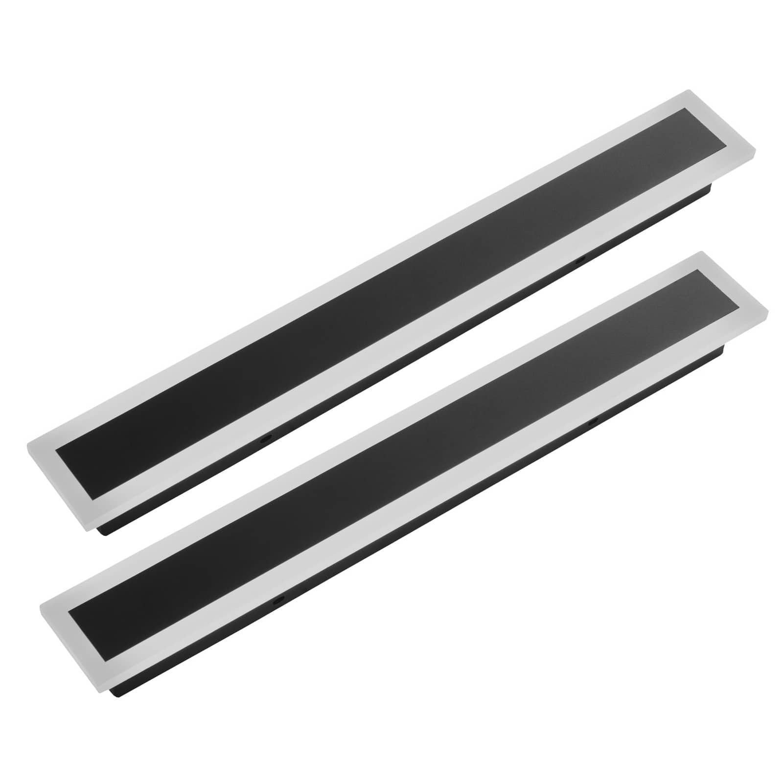Front. VEVOR - Outdoor Wall Lights, 2 Pack, 23.6 Inch Long Strip Modern Exterior Wall Sconce Light Fixtures, 2700K-6000K - White,Black.
