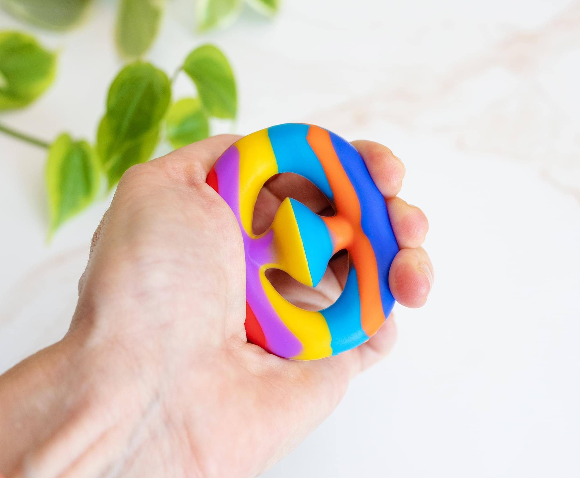 Alt View 2. Toynk - Pressure Fidget Toy Rainbow Silicone Snapper - Red.