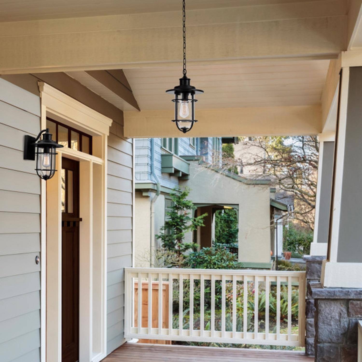 Alt View 1. Globe Electric - Globe Electric Turner Matte Black 1 lights Pendant Light.