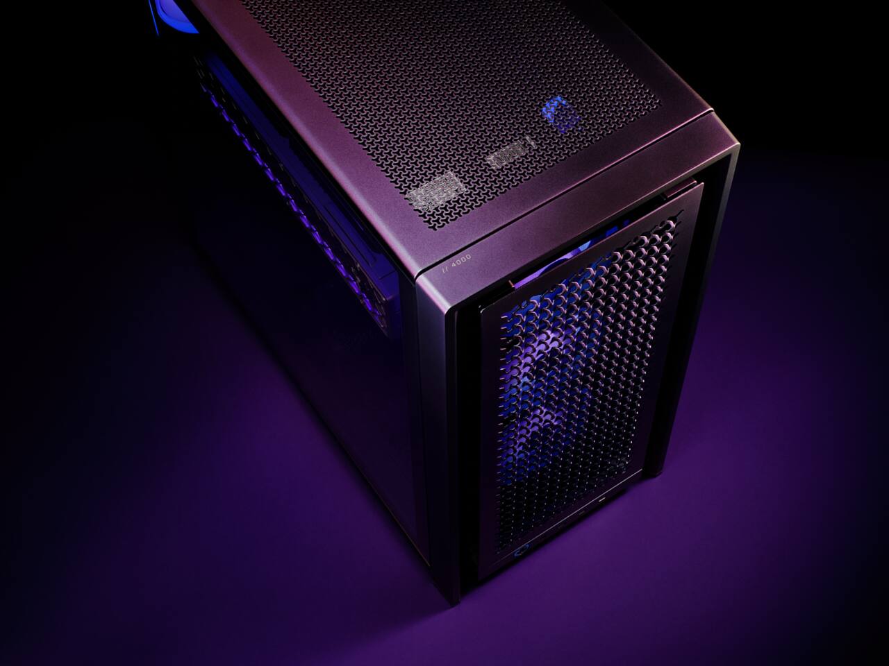 Alt View 5. CORSAIR - CORSAIR FRAME 4000D Modular Mid-Tower PC Case - Vault Series, Galaxy, Customizable, InfiniRail, 360mm Radiator Support - Galaxy.