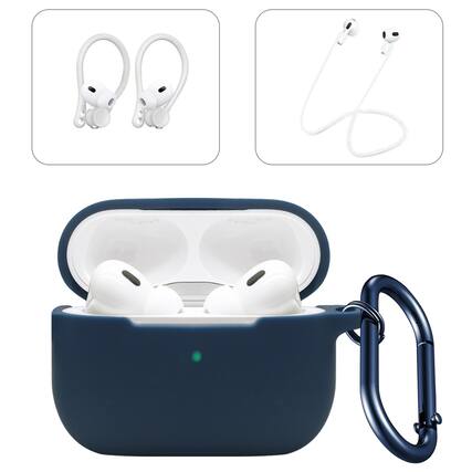 Front. SaharaCase - Apple Airpods Pro 3 Case Kit | Added Accessories | Smooth Silicone | Anti-Shock Material | Venture Series - Night Sky Blue.