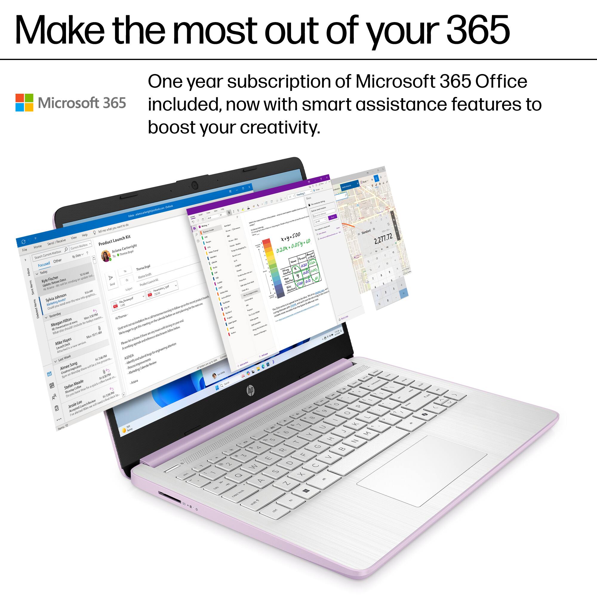 Make the most out of your 365 One year subscription of Microsoft 365 Office. Microsoft 365 included, now with smart assistance features to boost your creativity.
