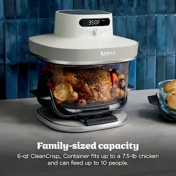 Ninja - Crispi Pro 6-in-1 Countertop Glass Air Fryer