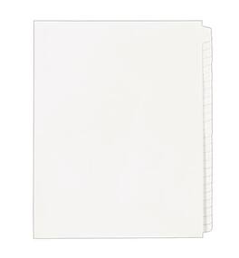 Avery - Legal Blank Paper Dividers Unlaminated Tabs, Letter Size, 25/Pack - White
