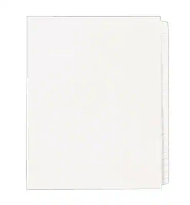 Front. Avery - Legal Blank Paper Dividers Unlaminated Tabs, Letter Size, 25/Pack - White.