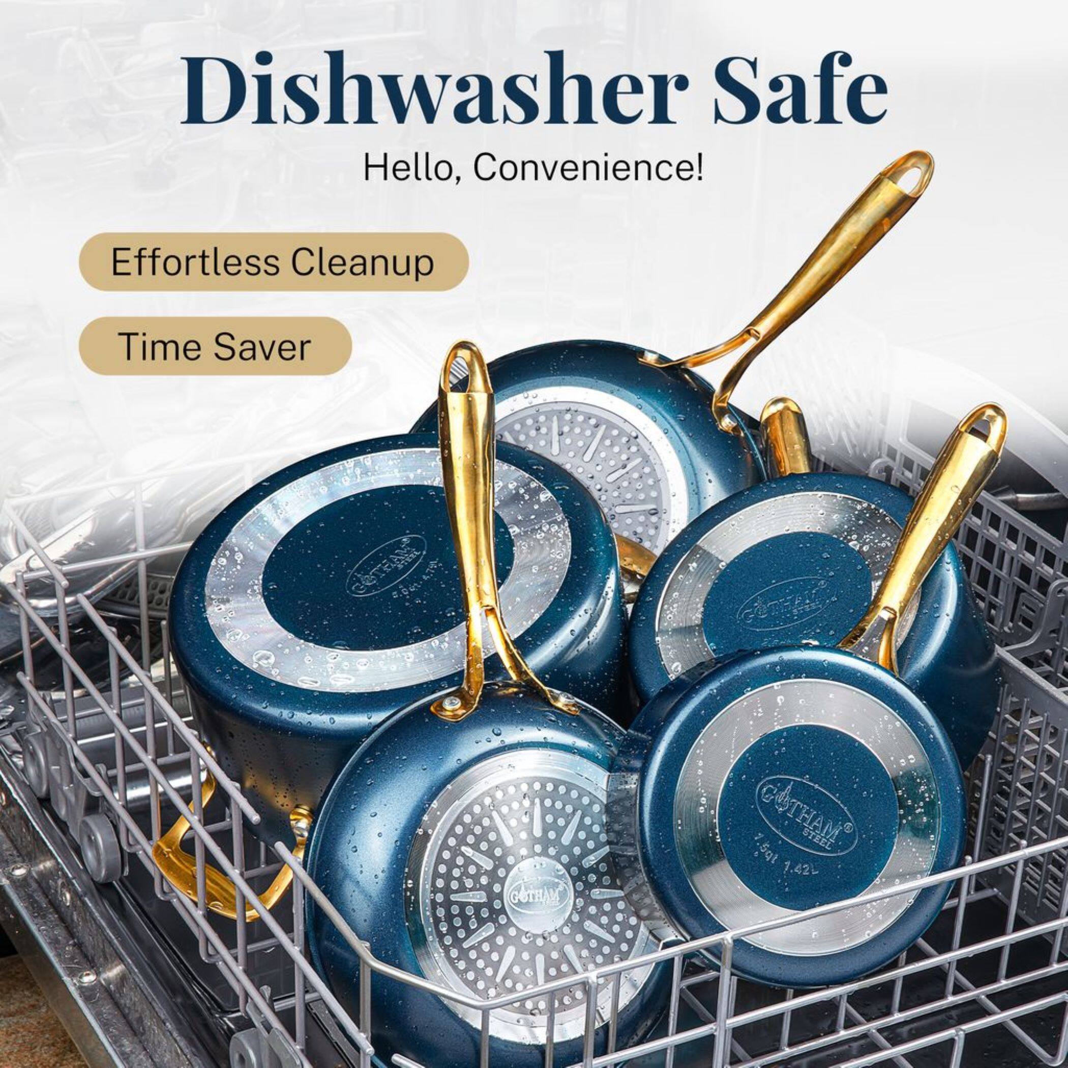 Dishwasher Safe
Hello, Convenience!
Effortless Cleanup
Time Saver
AN Geme GTTAM GOTHAM STEEL -5qt 7.42