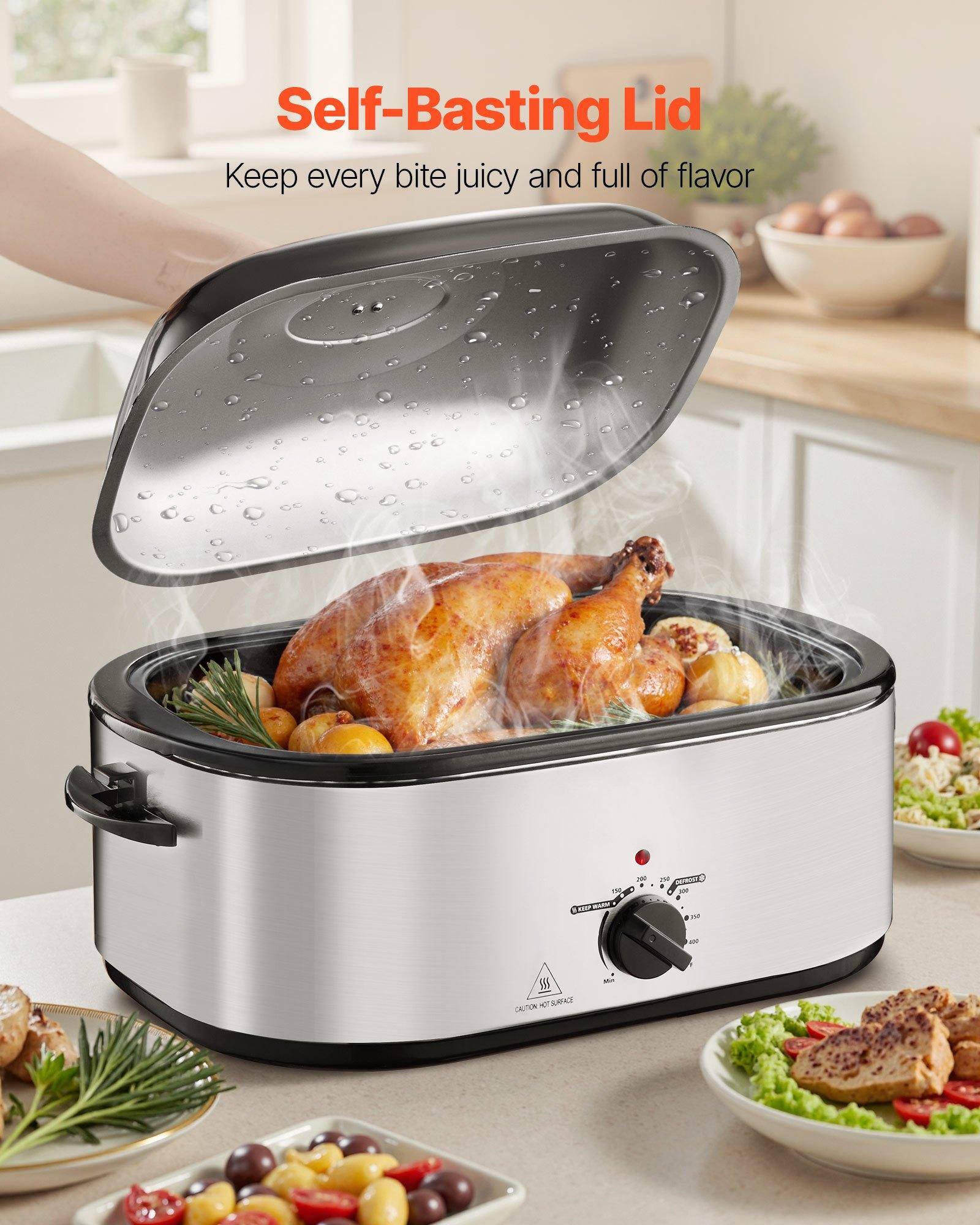 Self-Basting Lid  
Keep every bite juicy and full of flavor
