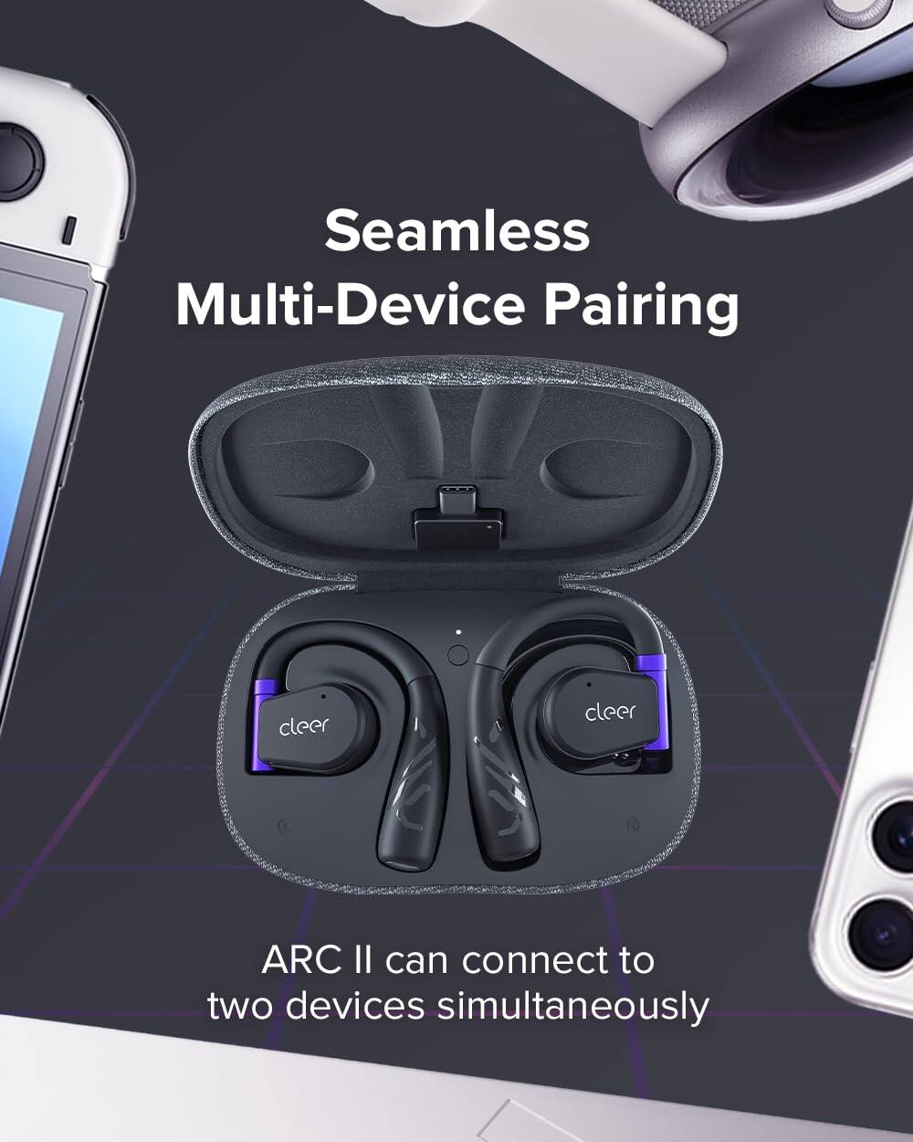 cleer ARCⅡ sports edition Cleer ARC II Gaming Earbuds – Open Ear, Snapdragon Sound