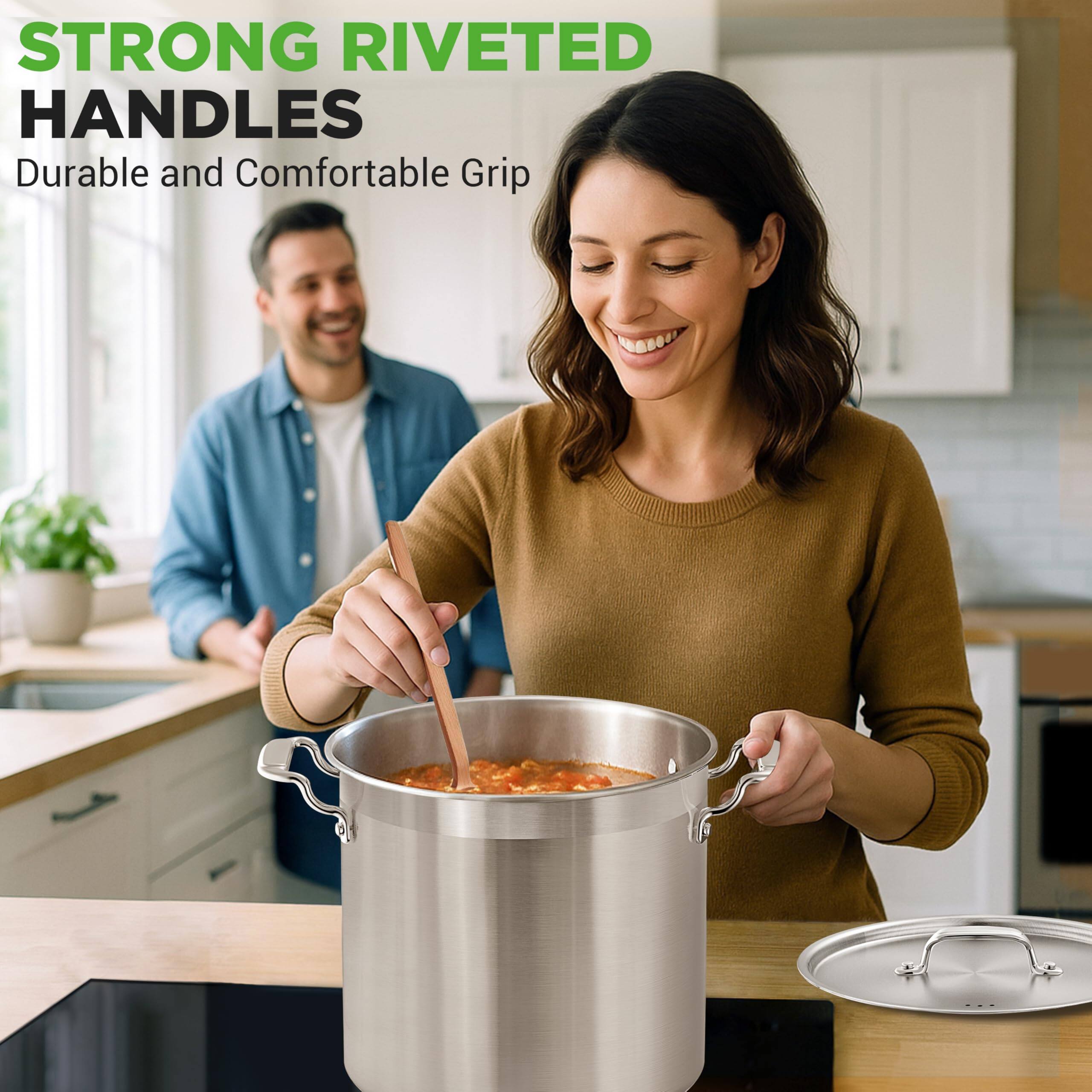STRONG RIVETED HANDLES  
Durable and Comfortable Grip