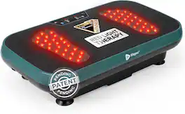 LifePro - VibraRed Vibration Plate Exercise Machine with Red Light Therapy, 99 Speeds & Resistance Bands - Jade