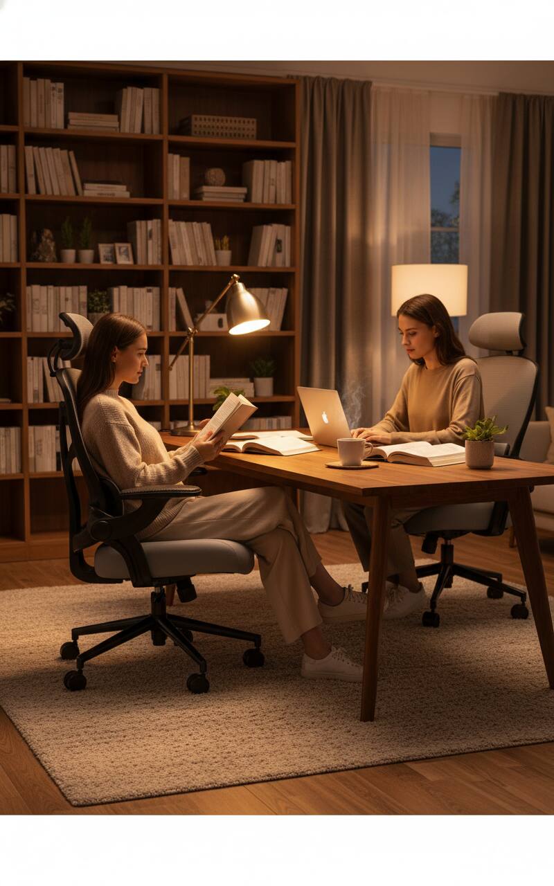 Alt View 5. AOITUN - Heavy Duty Ergonomic Office Chair for Daily Comfort, 650 lb Support, Adjustable Seat with Headrest and Lumbar Support - Gray.