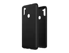 Front. Speck - Speck Products Presidio Exotech Case for Samsung Galaxy A11 | Color: Black - Black.