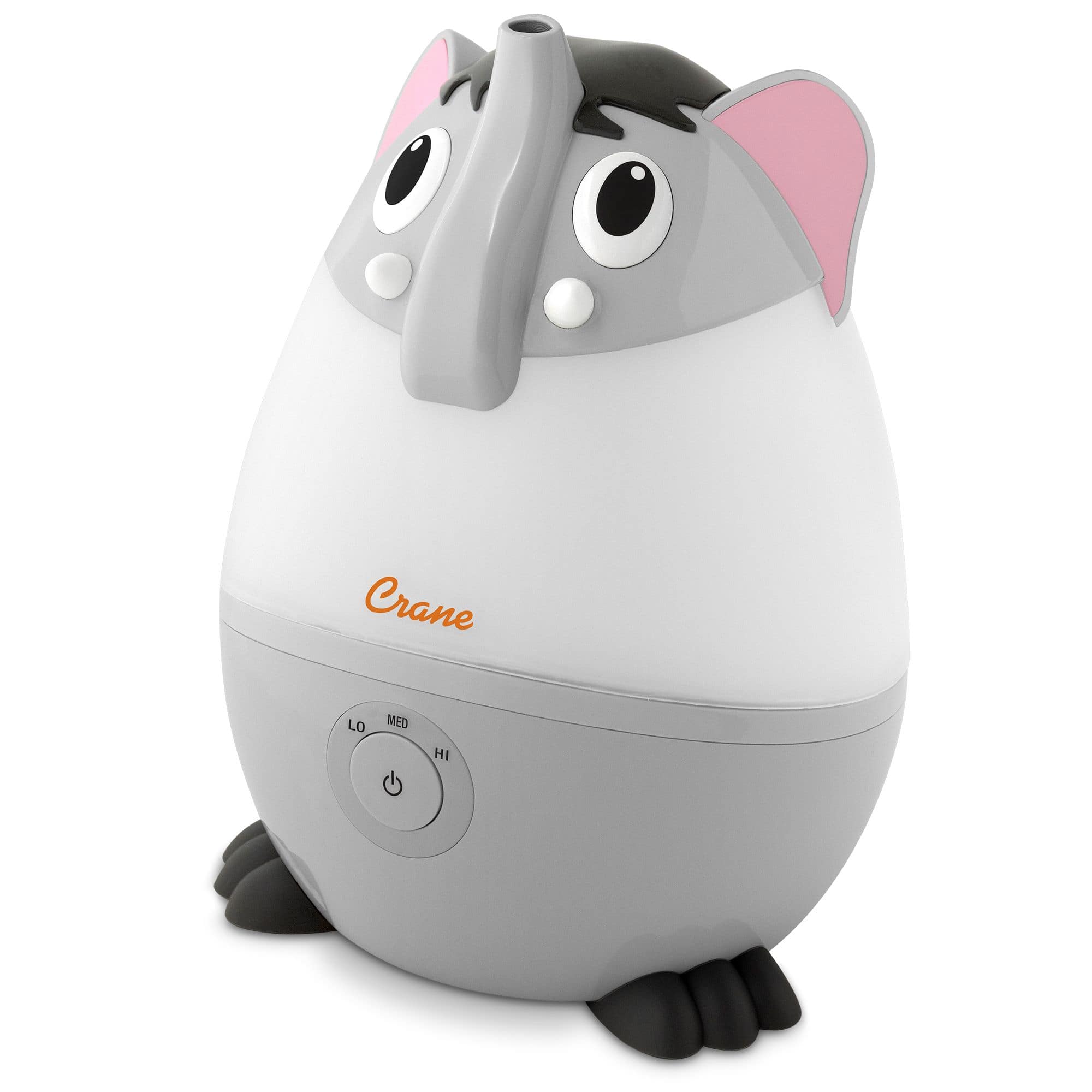 CRANE - Mini Elephant 0.5 Gallon Cool Mist Humidifier - Gray - Front_Zoom