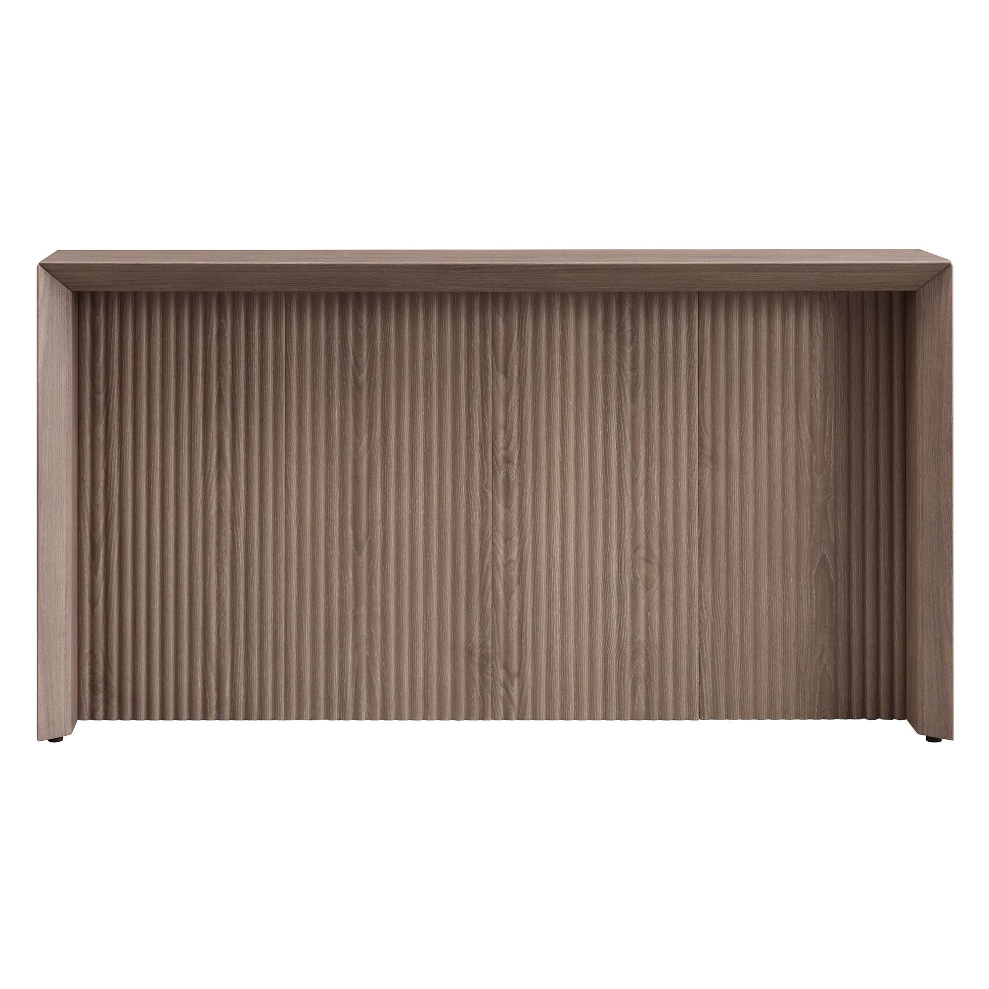 Angle. Hudson&Canal - Piedmont 56" Wide Rectangular Fluted Console Table - Gray.