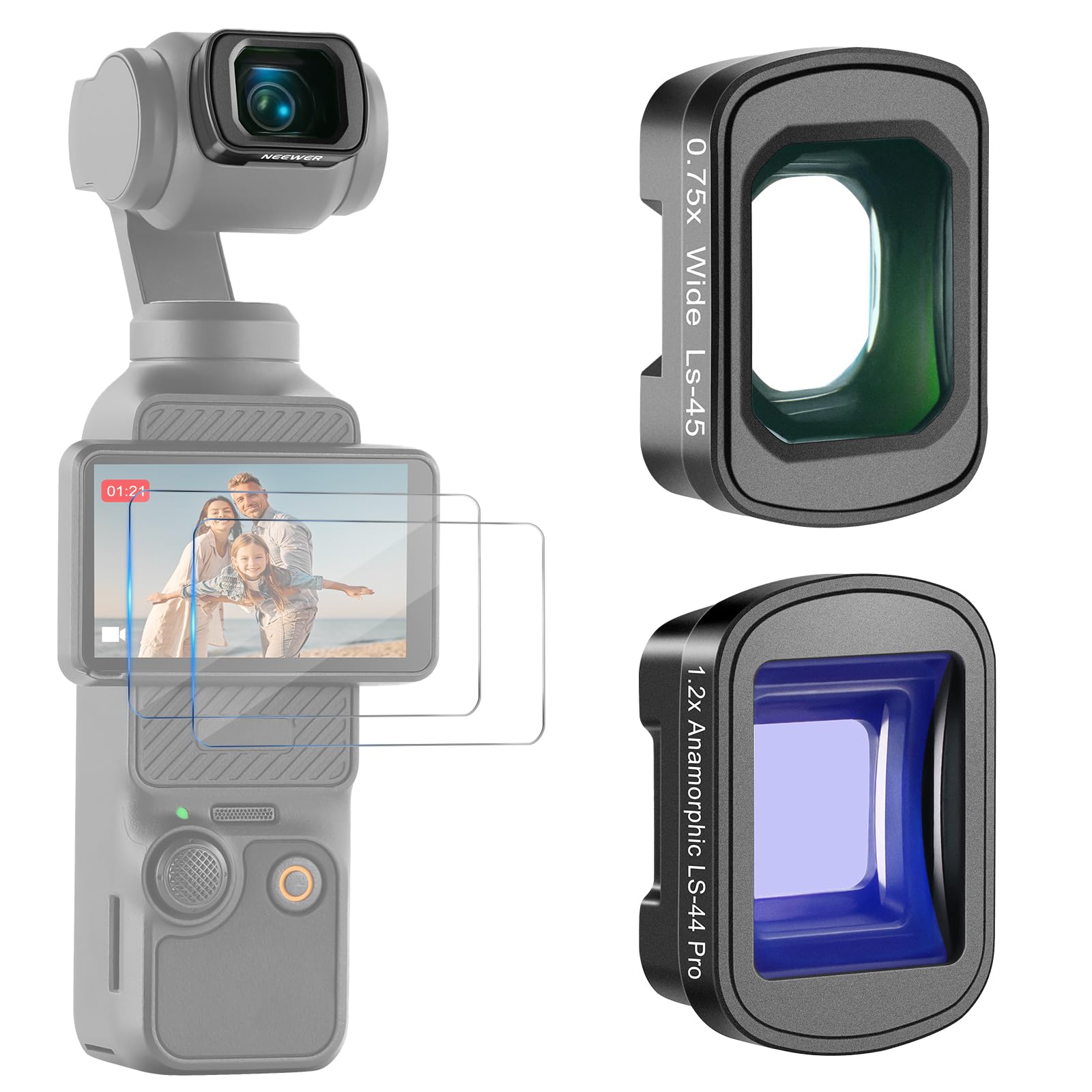 Neewer - Pocket 3 Lens Kit: 0.75X Wide + 1.2X Anamorphic price history on PriceWatchPro