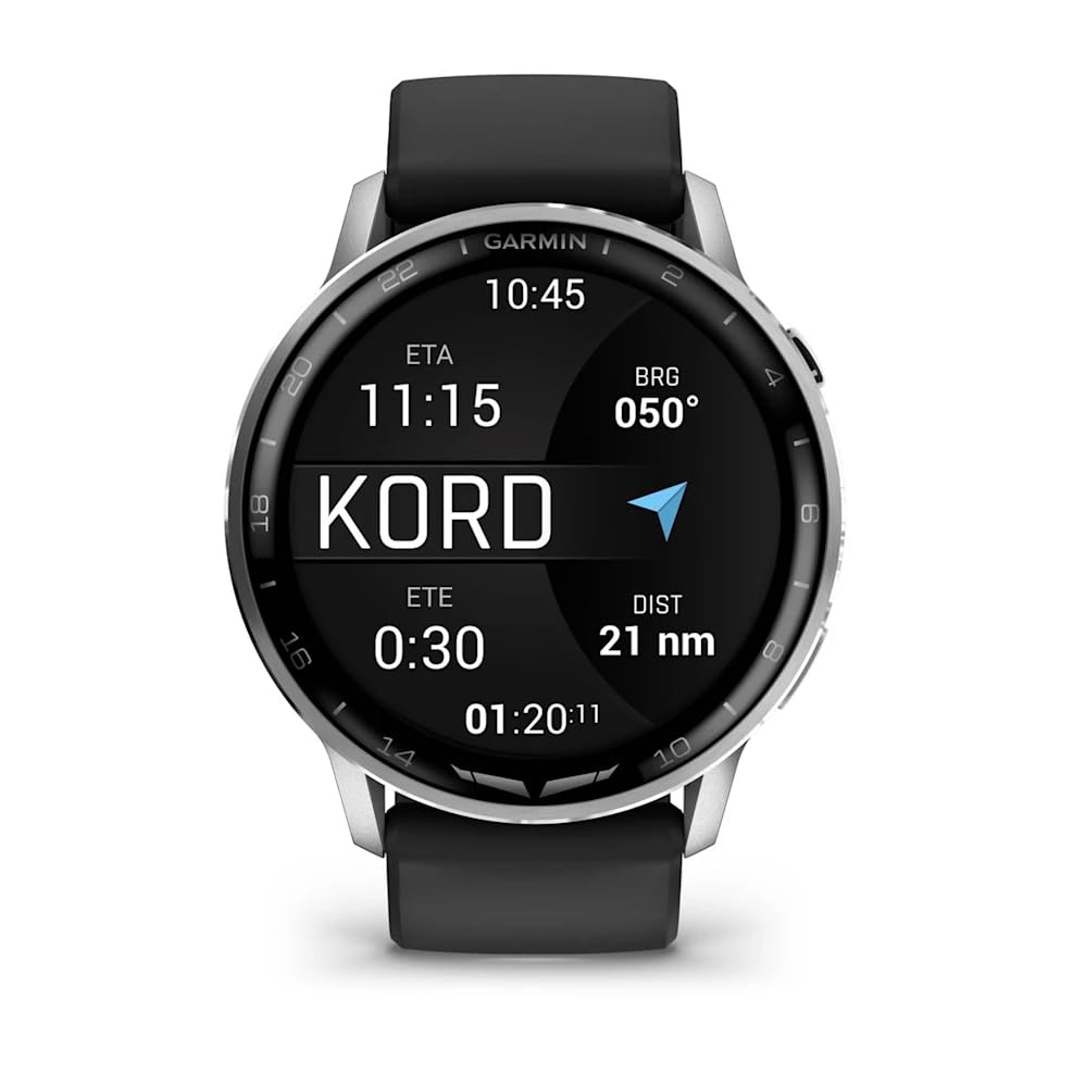 GARMIN  
22 2  
10:45  
ETA 11:15  
BRG 050°  
KORD  
ETE 0:30  
DIST 21 nm  
01:20:11