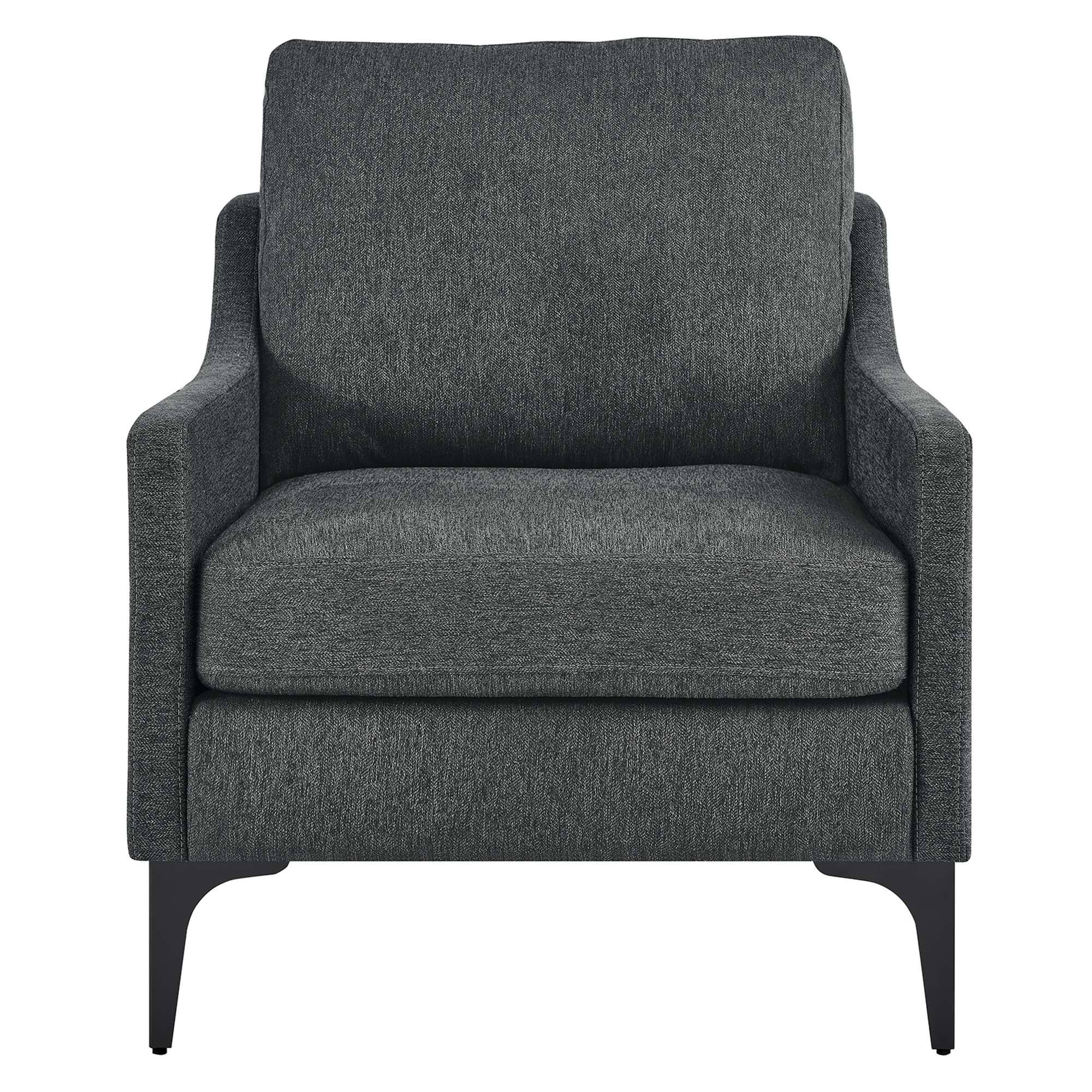 Alt View 1. Modway - Corland Upholstered Fabric Armchair by Modway - Gray.