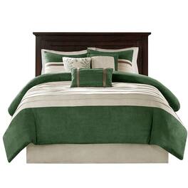 Gracie Mills - Bryony 7-Piece Microsuede Comforter Set - Green
