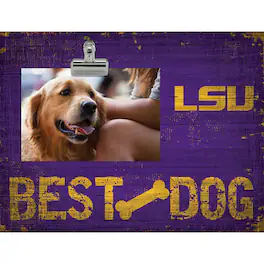 Fan Creations - LSU Tigers 10.5" x 8" Best Dog Clip Photo Frame - Multicolor