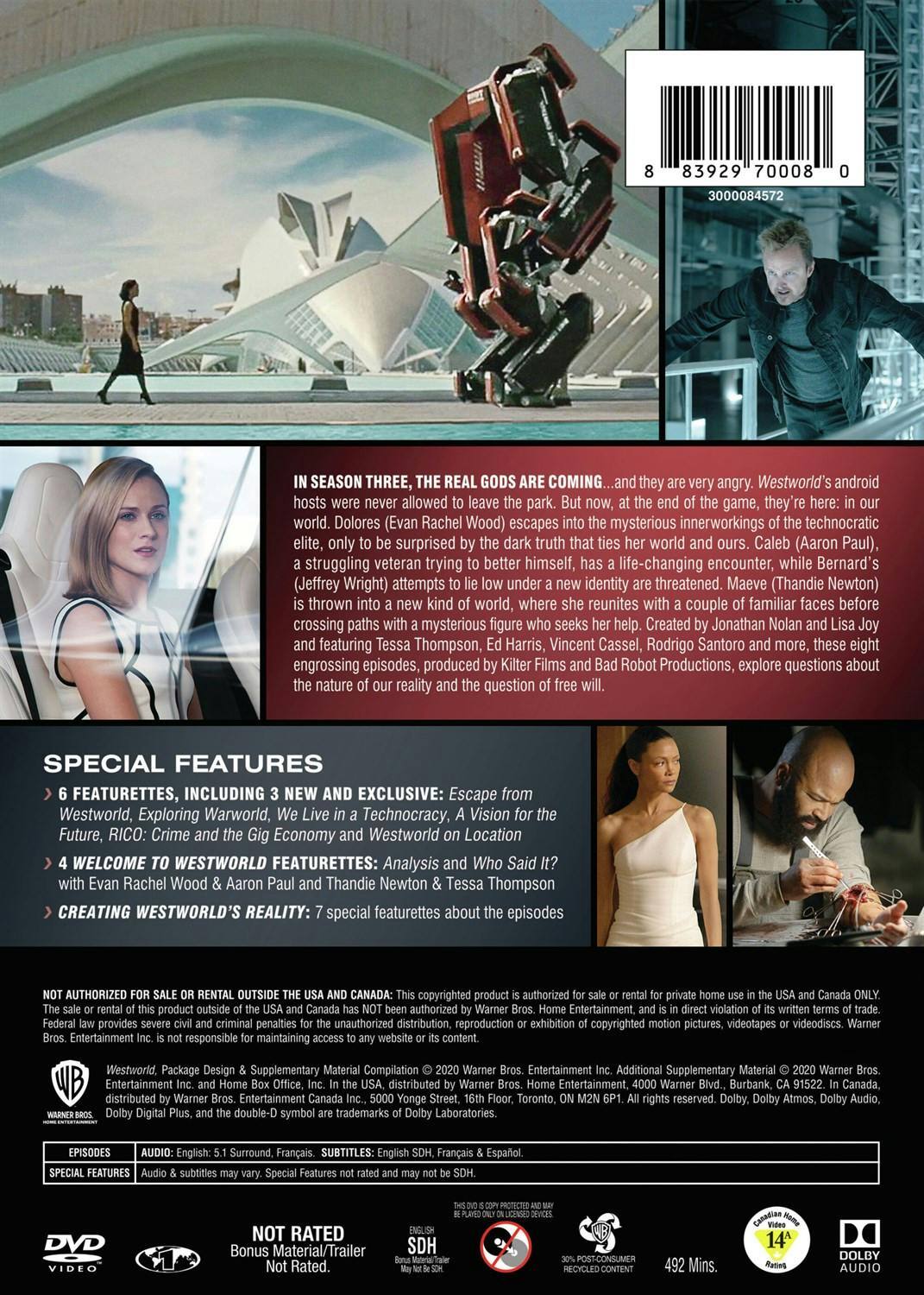 Back. Westworld: Season Three - The New World (Box Set) [DVD].