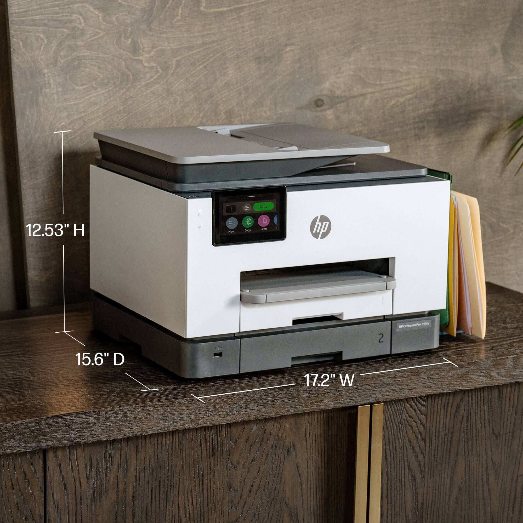 12.53" H  
15.6" D  
17.2" W