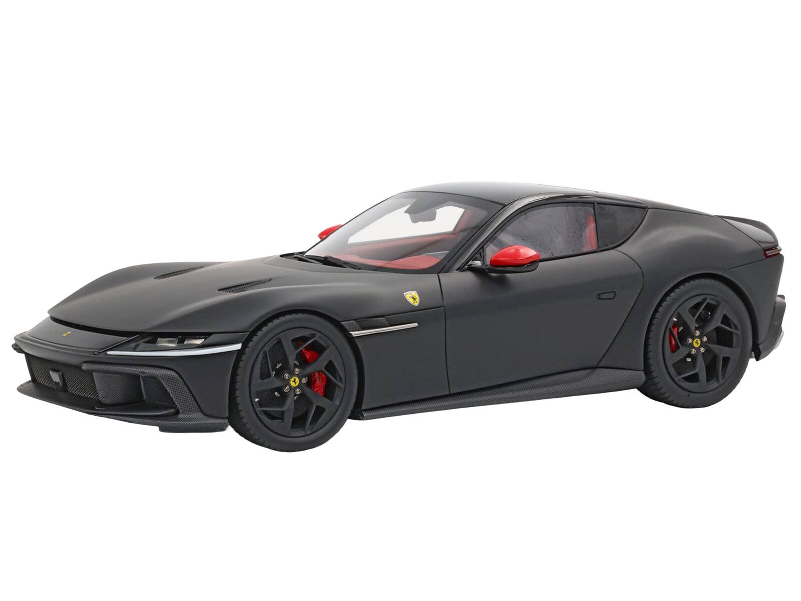 Alt View 1. BBR - Ferrari 12Cilindri with Panoramic Roof Matt Black with DISPLAY CASE Ltd Ed to 48 pieces 1/18 Model Car by BBR Models.