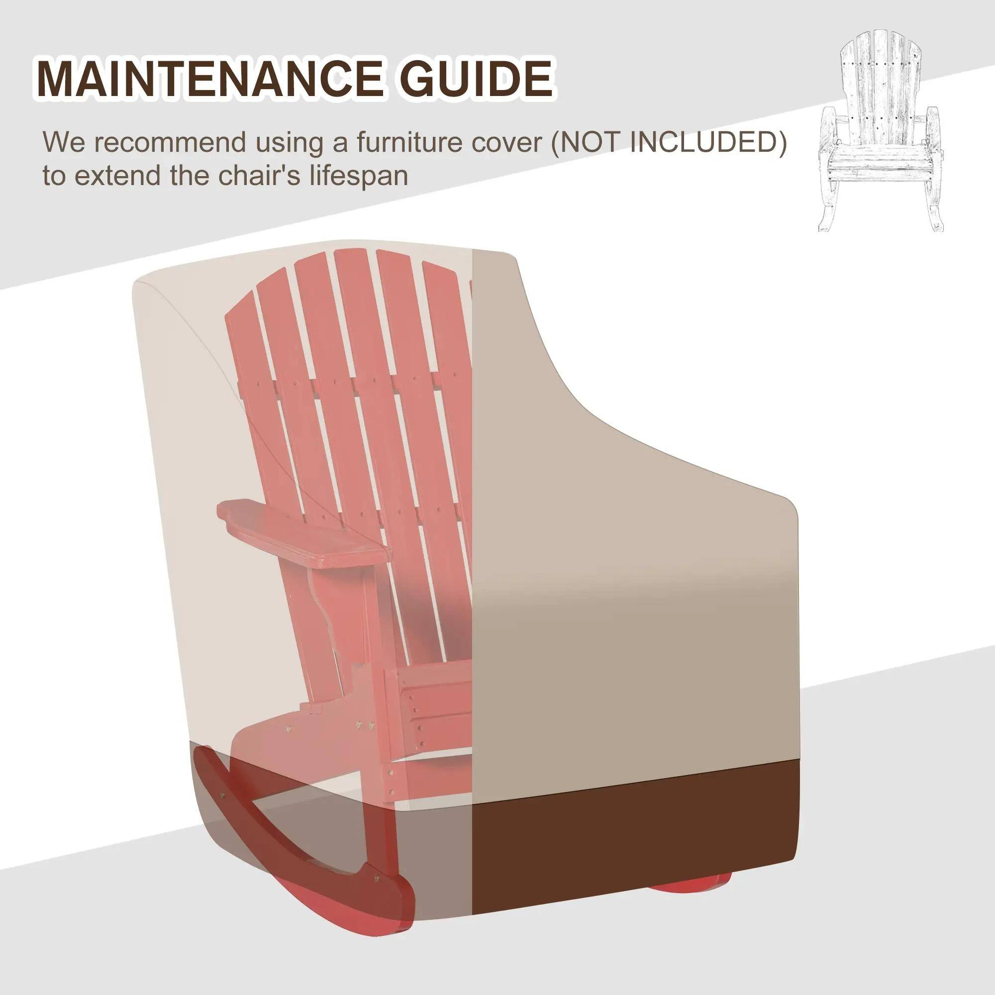 MAINTENANCE GUIDE

We recommend using a furniture cover (NOT INCLUDED) to extend the chair's lifespan
