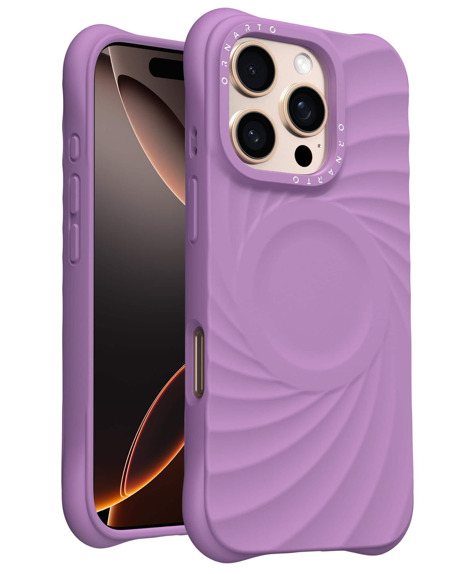 Front. Ornarto - ORNARTO Vortuxe for Liquid Silicone iPhone 16 Pro Case 6.3", Drop Protection, Compatible with MagSafe - Lilac - Lilac.