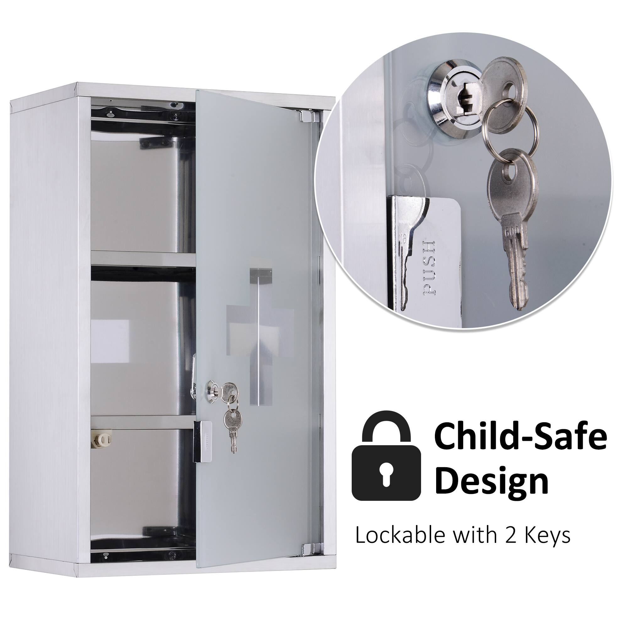 Child-Safe Design
Lockable with 2 Keys
PUSH