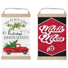 Jardine - Utah Utes 12" x 20" Reversible Banner Sign - White