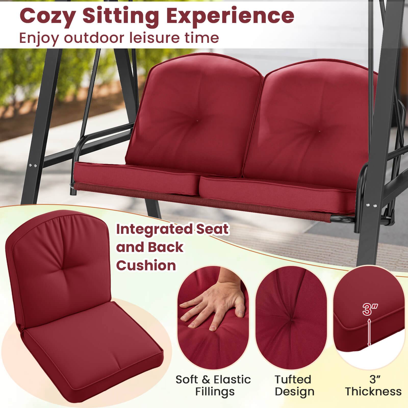 Cozy Sitting Experience
Enjoy outdoor leisure time
Integrated Seat and Back Cushion
Soft & Elastic Fillings
Tufted Design
3" Thickness
