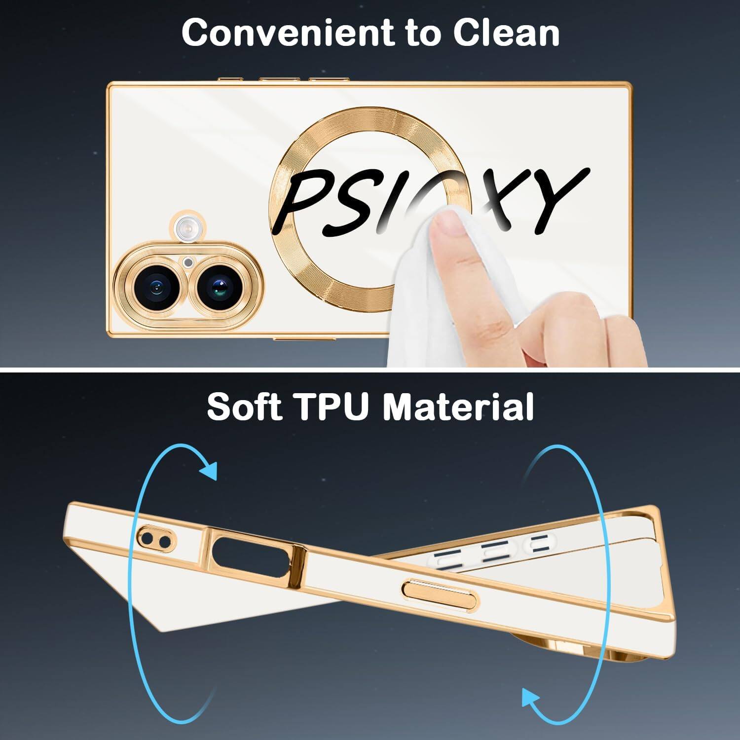 Convenient to Clean  
PSICXY  
Soft TPU Material