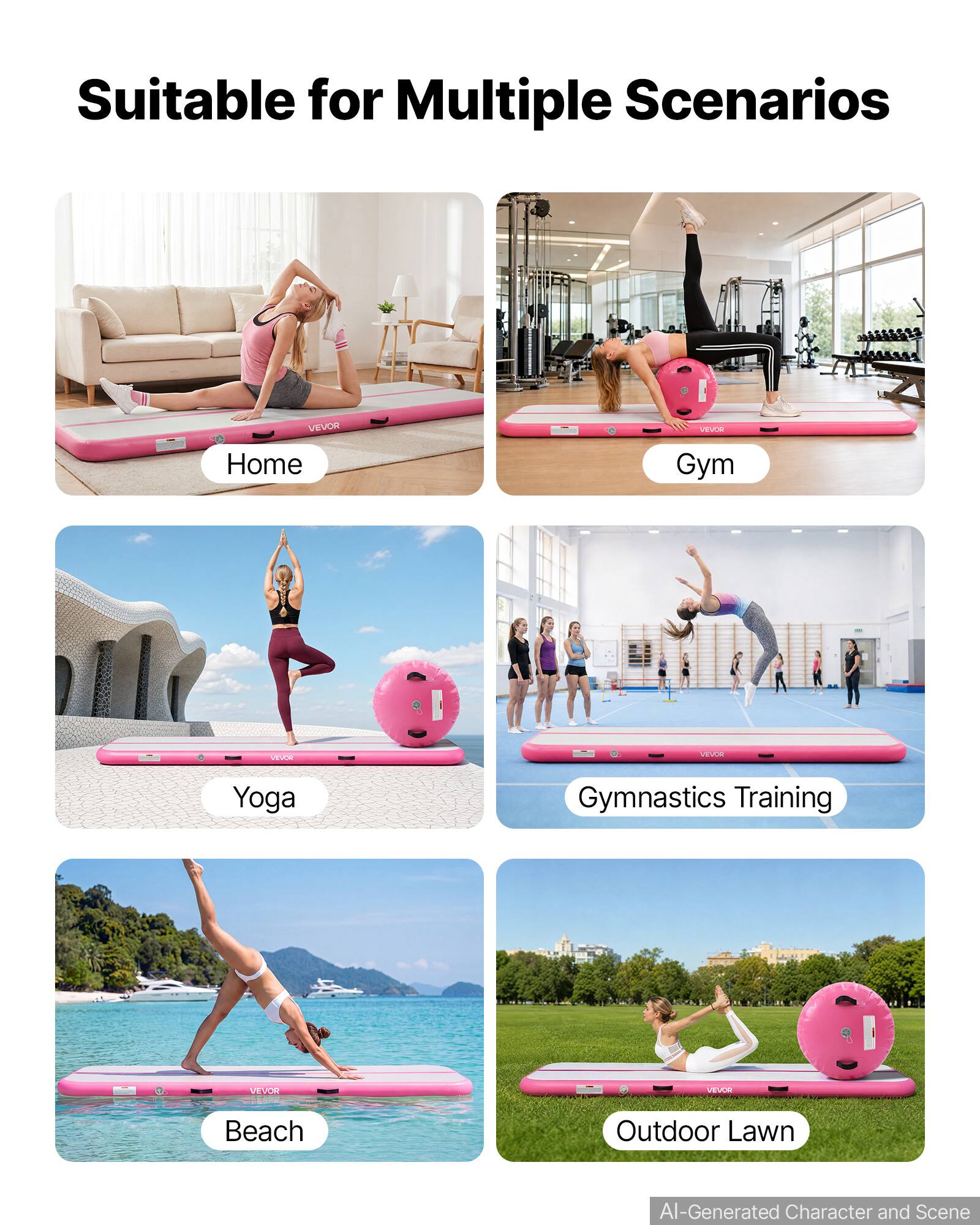 Suitable for Multiple Scenarios

Home Gym
adidas Yoga Gymnastics Training

Beach Outdoor Lawn

AI-Generated Character and Scene