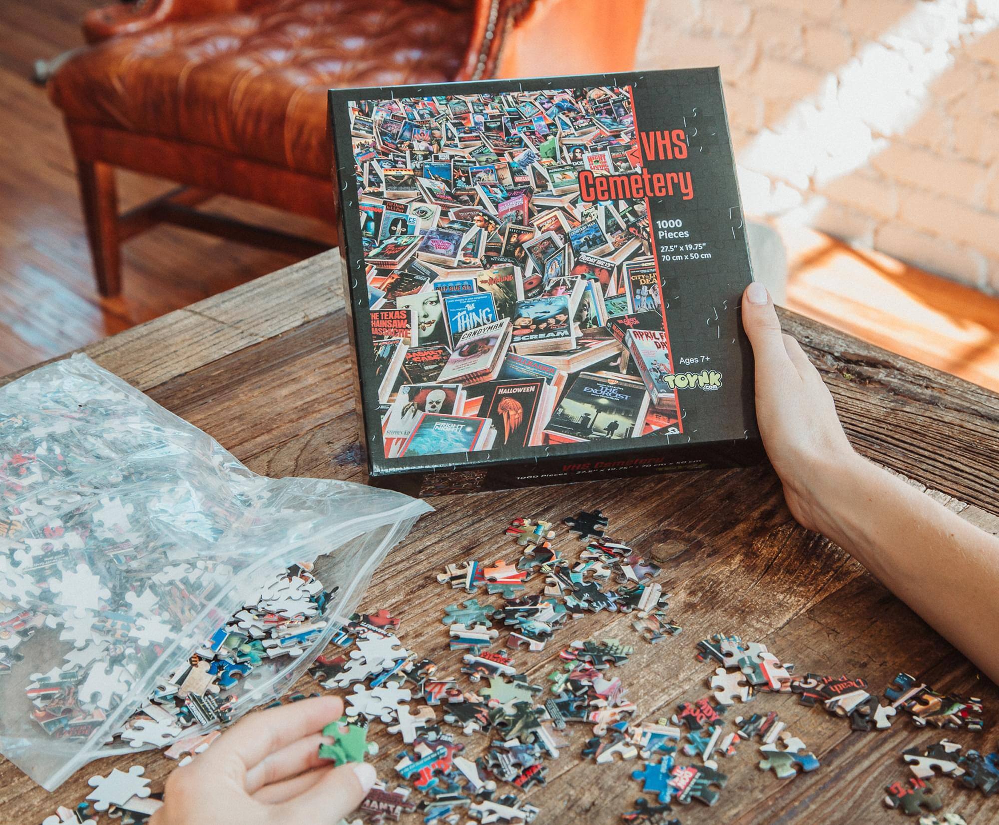 VHS Cemetery  
1000 Pieces  
27.5" x 19.75"  
70 cm x 50 cm  
Ages 7+  
Toyak  
Death