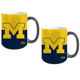 Indigo Falls - Michigan Wolverines Two-Pack 15oz. Reveal Mug Set - Multicolor