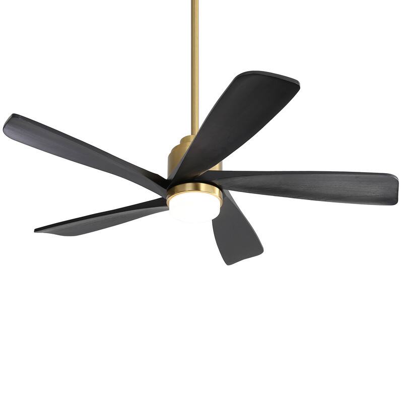 Alt View 6. Sofucor - Sofucor Smart Ceiling Fan with Lights and Remote/APP Control Work with Alexa/Google 52 Inch Bedroom Kitchen Ceiling Fan - Gold Black.