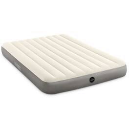 Intex - Dura-Beam Standard Airbed - Queen - 10" Inflatable Air Mattress, Indoor-Outdoor 600lb Cap - Beige