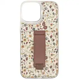 Walli Cases - Harvest Fields Phone Case with Wallet and Finger Strap for iPhone 16 - Black and White Check