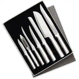 Rada - 7 Piece Knife Starter Set with Gift Box, Handles - Silver