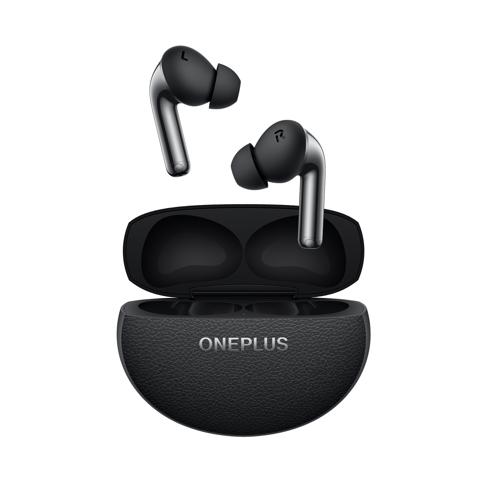Front. OnePlus - Buds Pro 3 True Wireless Noise Cancelling Earbuds - Midnight Opus.