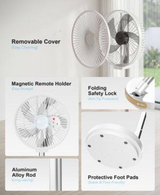 Removable Cover (Easy Cleaning)  
Magnetic Remote Holder  
Folding Safety Lock  
Aluminum Alloy Rod  
Protective Foot Pads