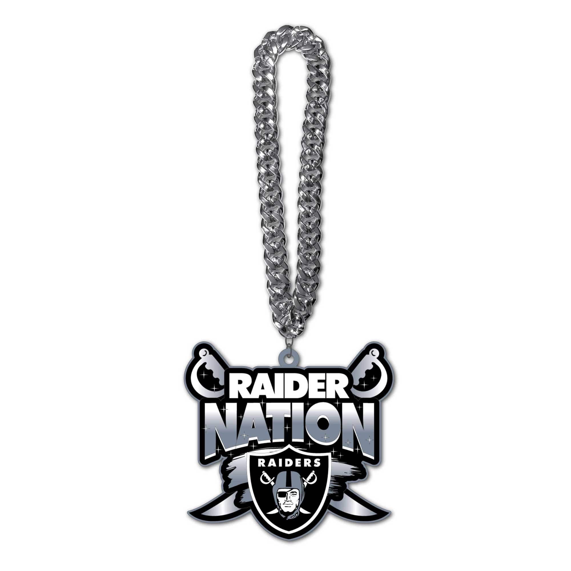 MOJO - Las Vegas Raiders Slogan Fan Chain Necklace - Black